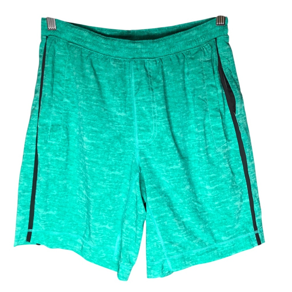 Lululemon Pace Breaker Heathered Green Short 9" Inseam Lined Shorts Men's Medium